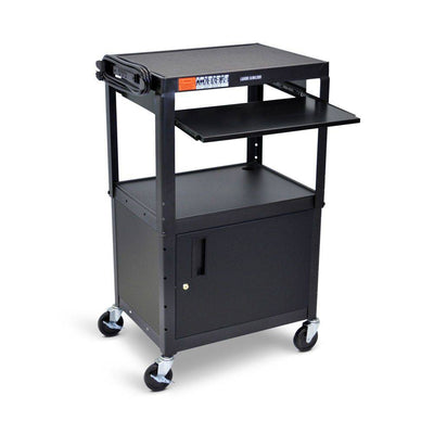 Adjustable Height Steel AV Cart (Cabinet) - Luxor