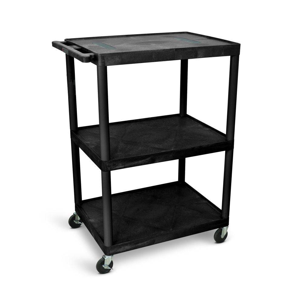 Plastic AV Cart 48"H (3 Shelves) Source 4 Industries