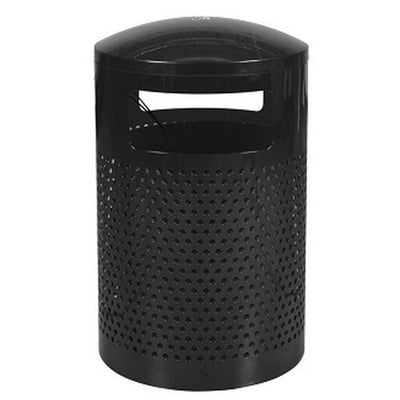 Landscape Series Large Capacity Trash Receptacle w- Top (40 Gallon) - Ex-Cell Kaiser