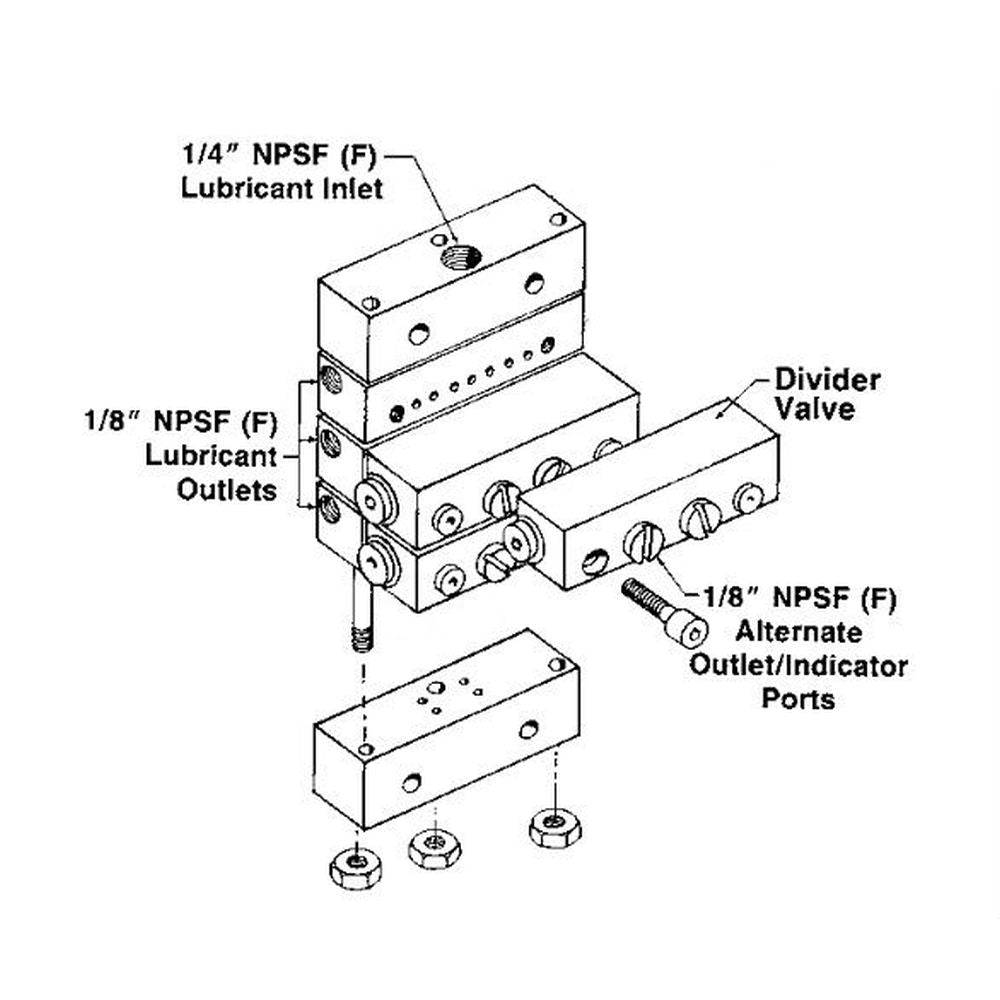 UV Divider Valve S Single Outlet - Lincoln Industrial