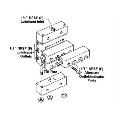 Tie Rod for Modular UV Divider Valves (3 Section) - Lincoln Industrial