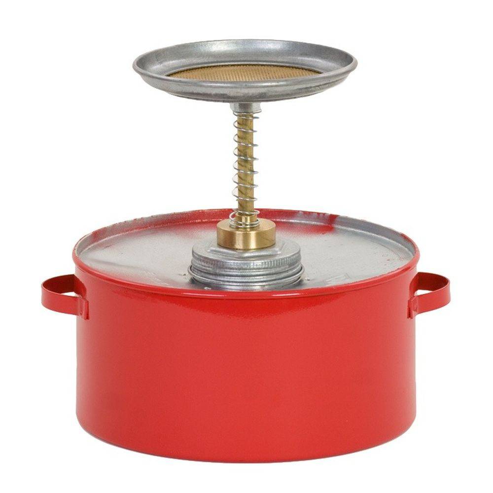 Plunger Can 2 Qt. Metal Red - Eagle Manufacturing