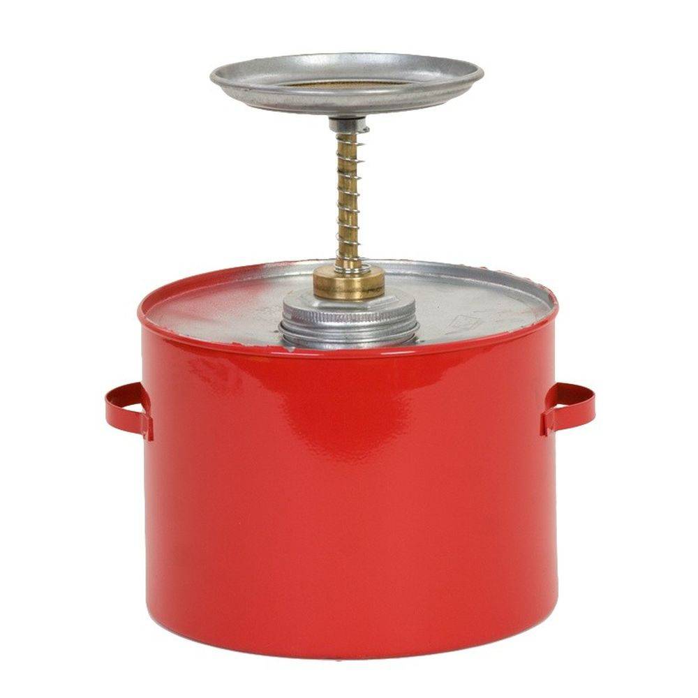 Plunger Can 4 Qt. Metal Red - Eagle Manufacturing