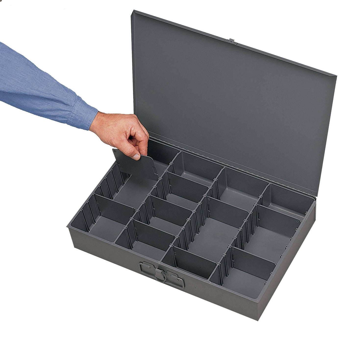 Small Steel Compartment Box, Adjustable - Durham