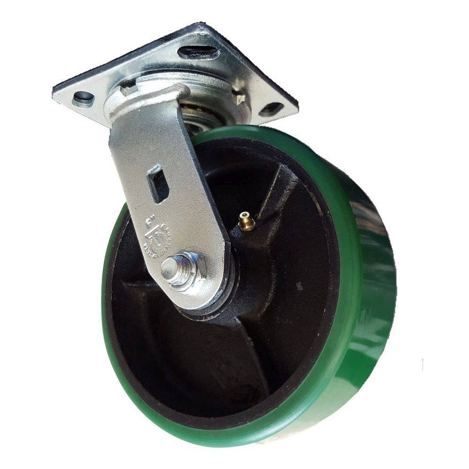 6" x 2"  Polyon Cast Wheel Swivel Caster - 1200 lbs. Capacity - Durable Superior Casters