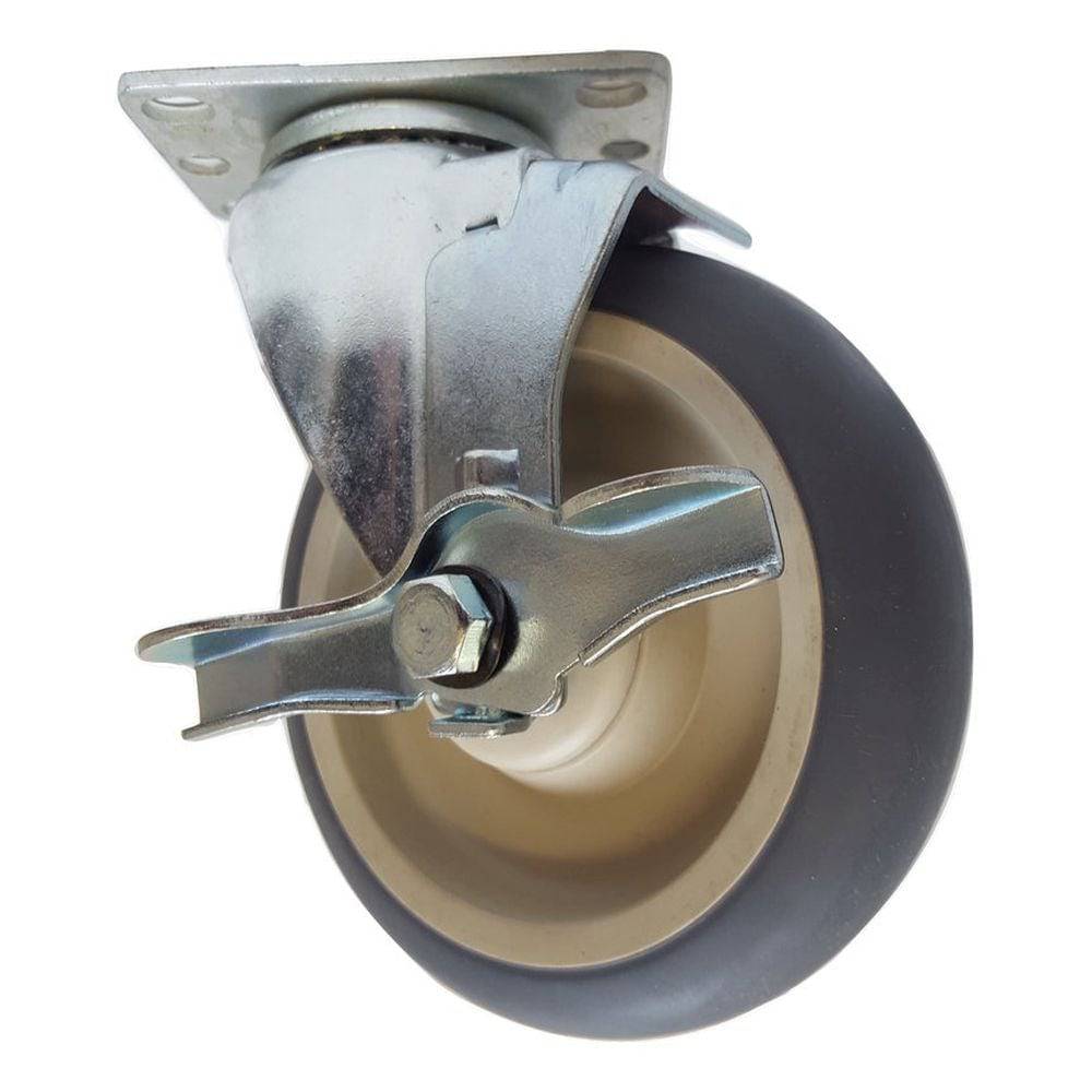 5" x 1-1/4" Thermo-Pro Wheel Swivel Caster W/ Brake - 300 lbs. capacity - Durable Superior Casters