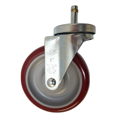 5" x 1-1/4" Polymadic Swivel Grip Ring Stem Caster (7/16") - 350 lbs. Cap. - Durable Superior Casters
