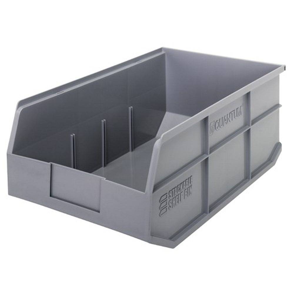 Stackable Shelf Bins 11"W x 18"L (6 Pack) - Quantum Storage Systems