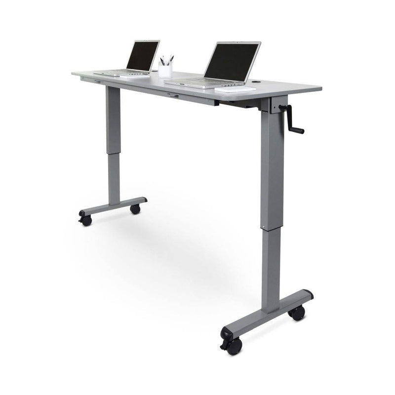Adjustable Flip & Store Table w/ Crank Handle (59"W x 23.6"D) - Luxor