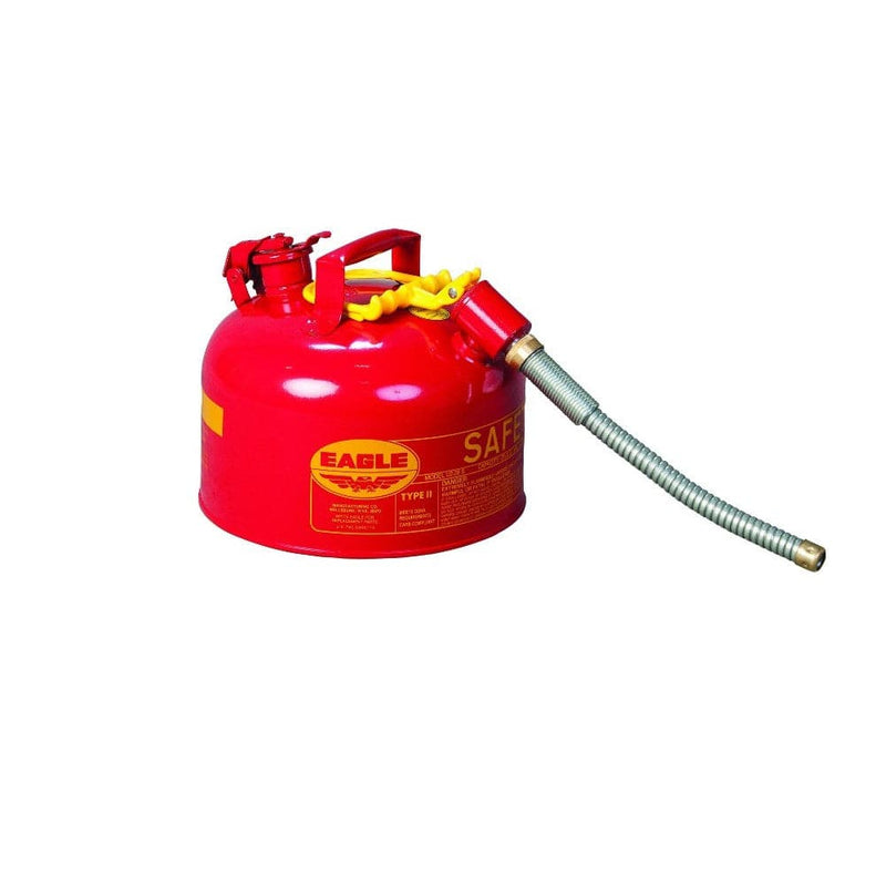 Type II Safety Can, 2.5 Gal. Red with 7/8" O.D. Flex Spout - Eagle Manufacturing